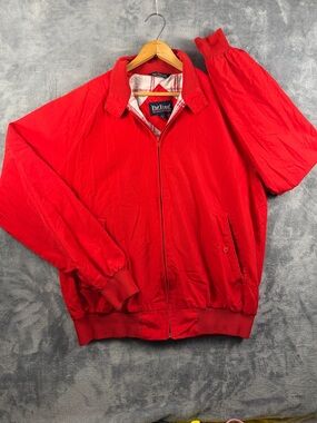 Par Four Men's Red Zip Bomber Jacket